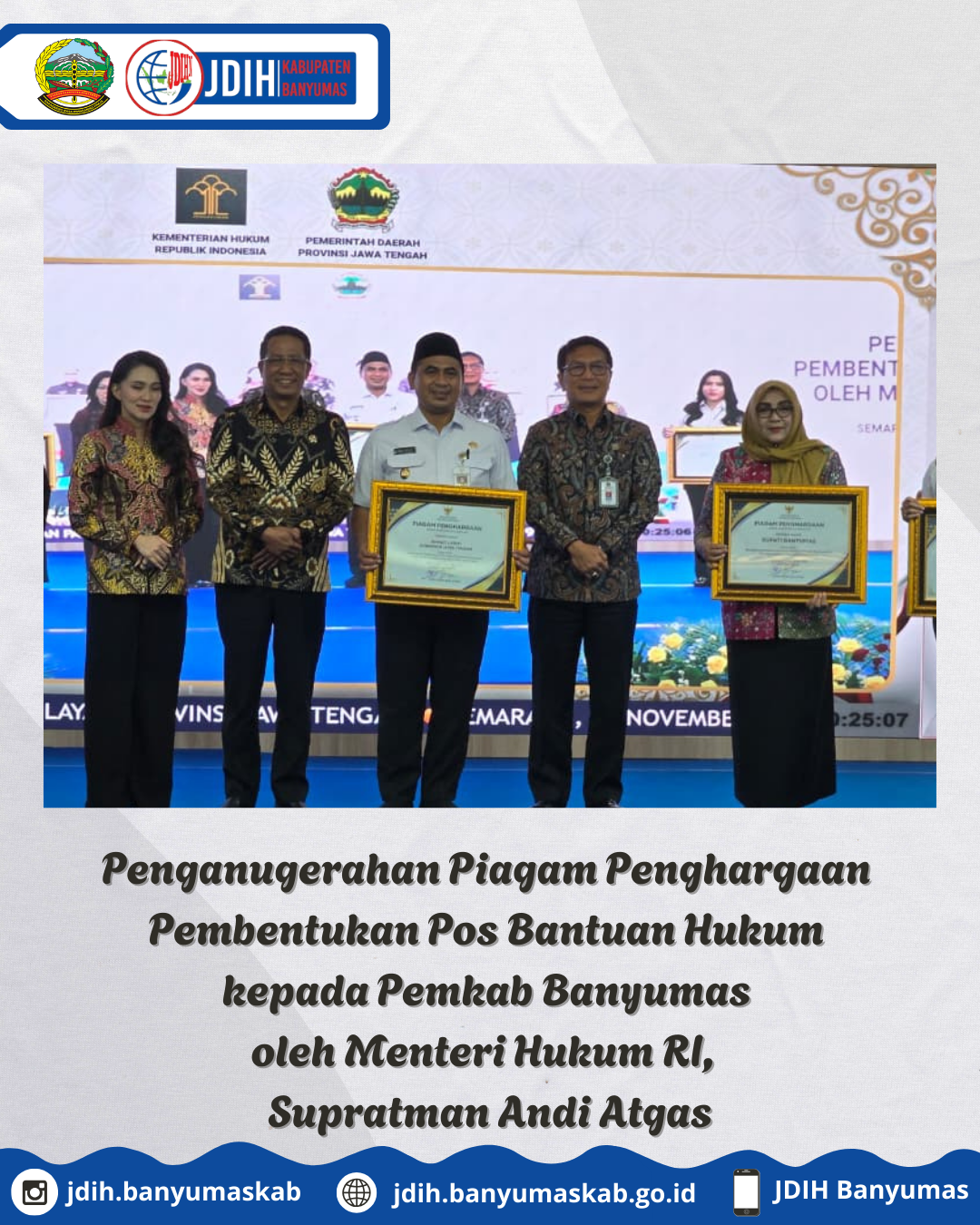 Banyumas Raih Penghargaan Pembentukan Posbankum
